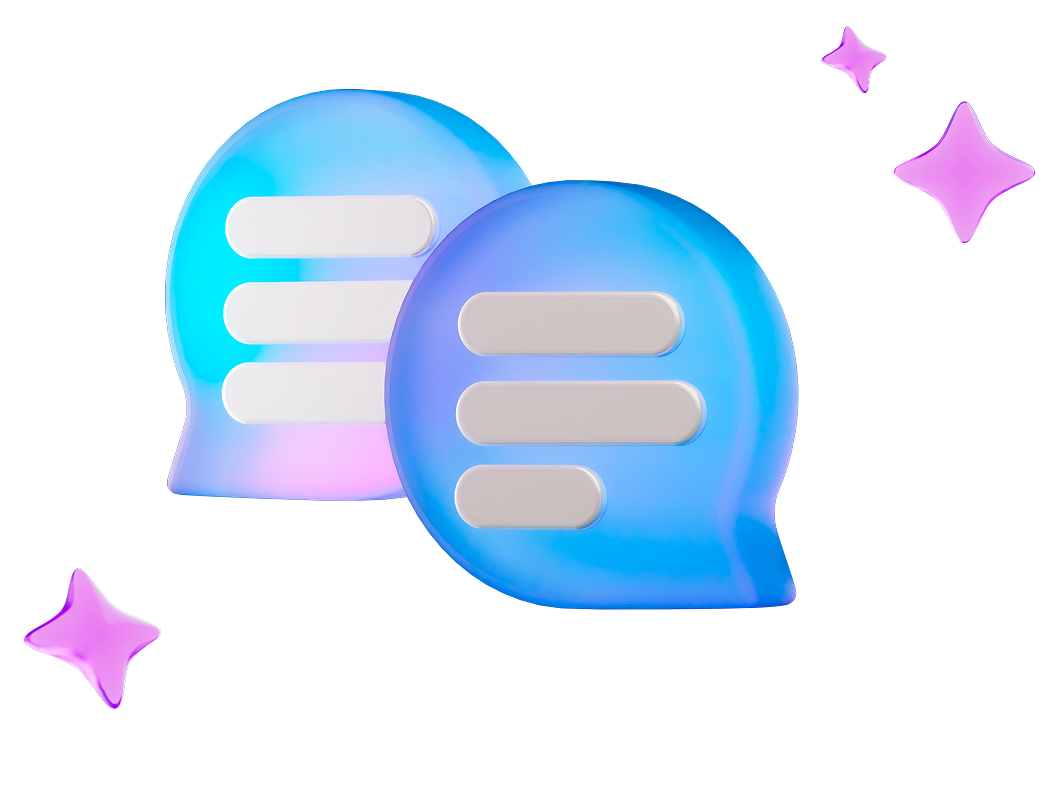 Theaters and breakouts chat bubbles illustration