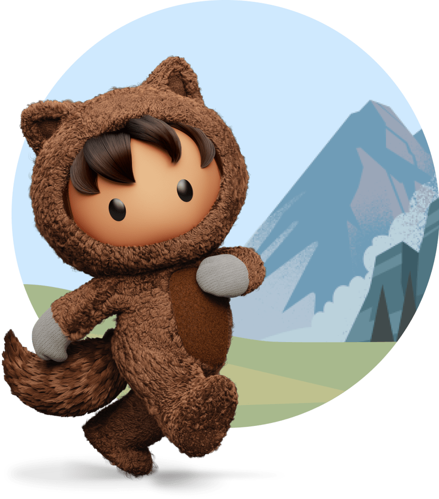 山を背景に Salesforce セキュリティを目指してあるく Astro